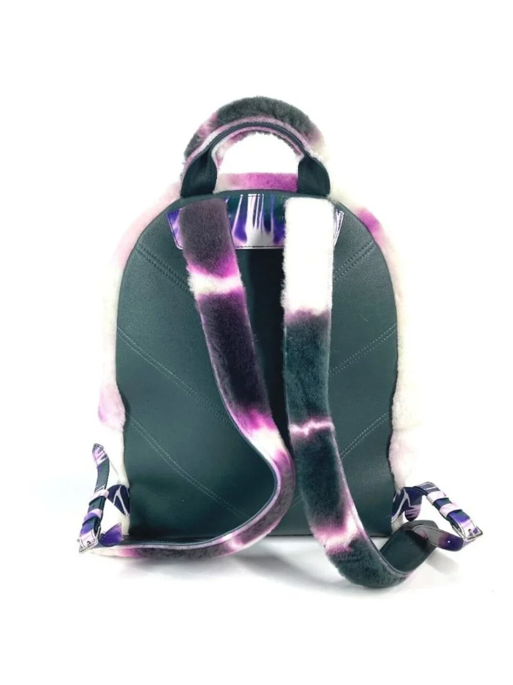 Louis Vuitton Backpack Multi Pocket Fur Purple X Black White